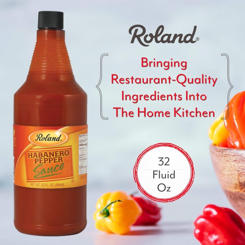 Roland Foods Habanero Pepper Sauce, Specialty Imported Food, 32 Ounce