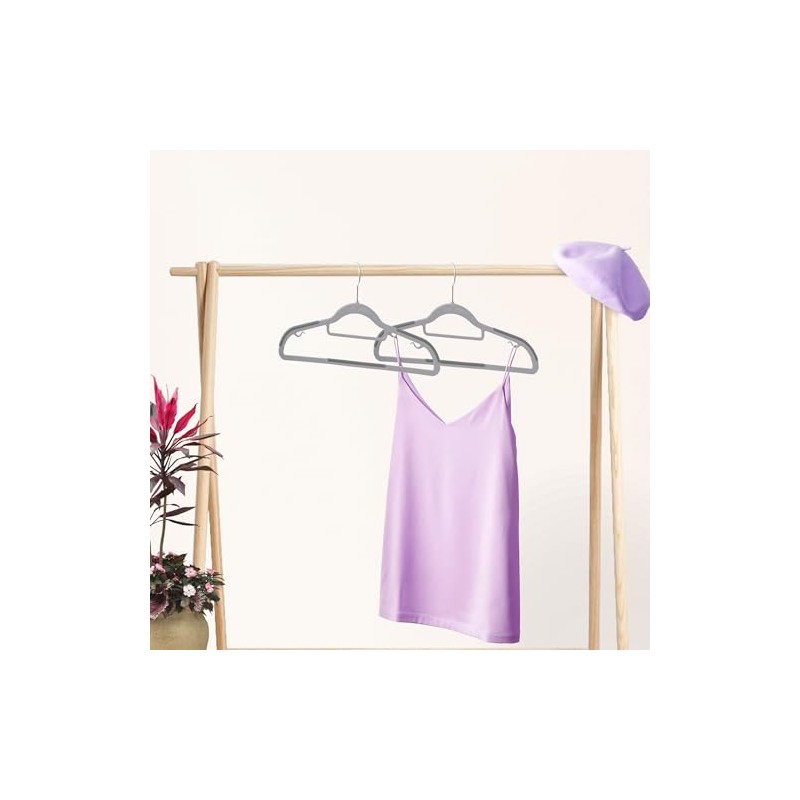 MAGMALIFE 36 Ganchos para Ropa de Plástico Premium: Gancho Plateado