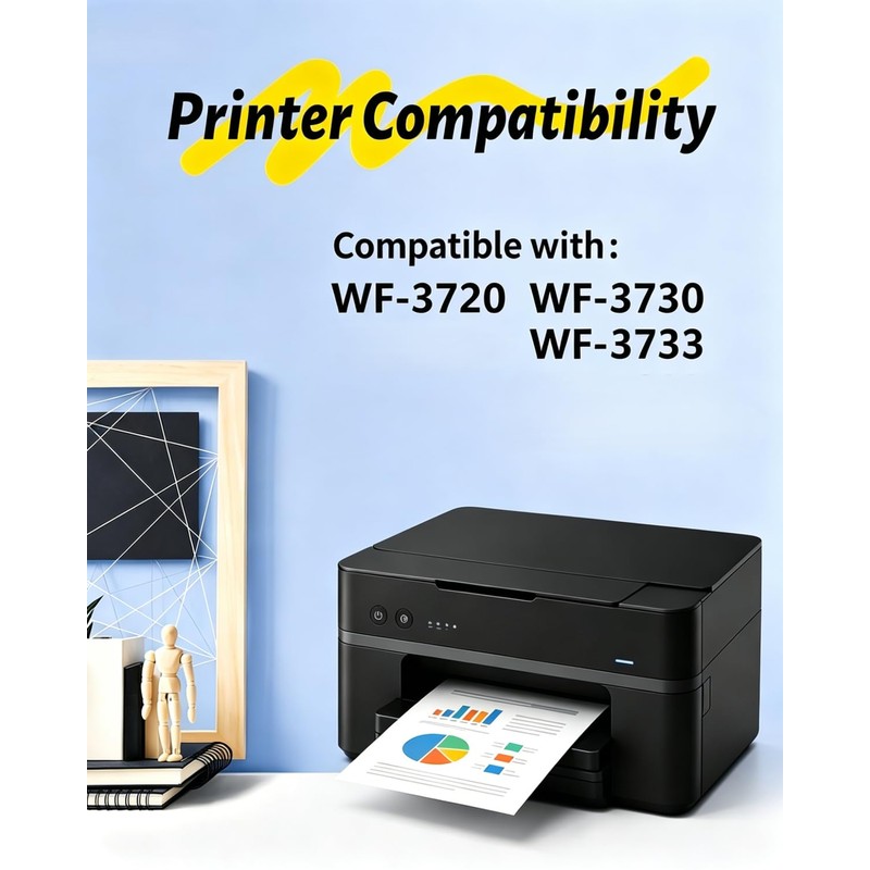 INSCMYK Remanufactured for 702XL Ink Cartridges for Epson WF-3720 Printer