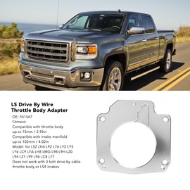 Adaptador del Cuerpo del Acelerador, KIMISS LS Drive By Wire Adaptador del Cuerpo del Acelerador 4 Pernos a 3 Pernos TB DBW 551567 Espaciador del Cuerpo del Acelerador de