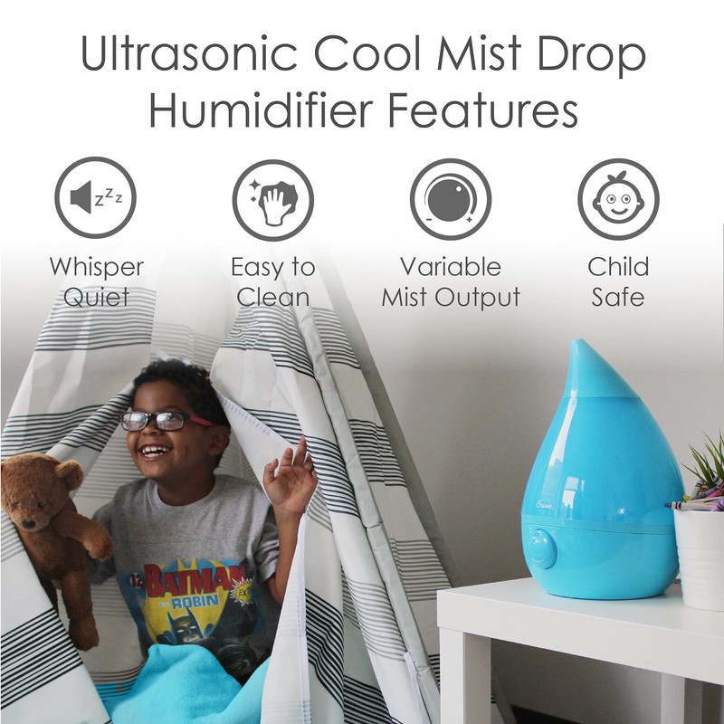 Crane Ultrasonic Cool Mist Humidifier for Bedroom, Baby Nursery, Kids