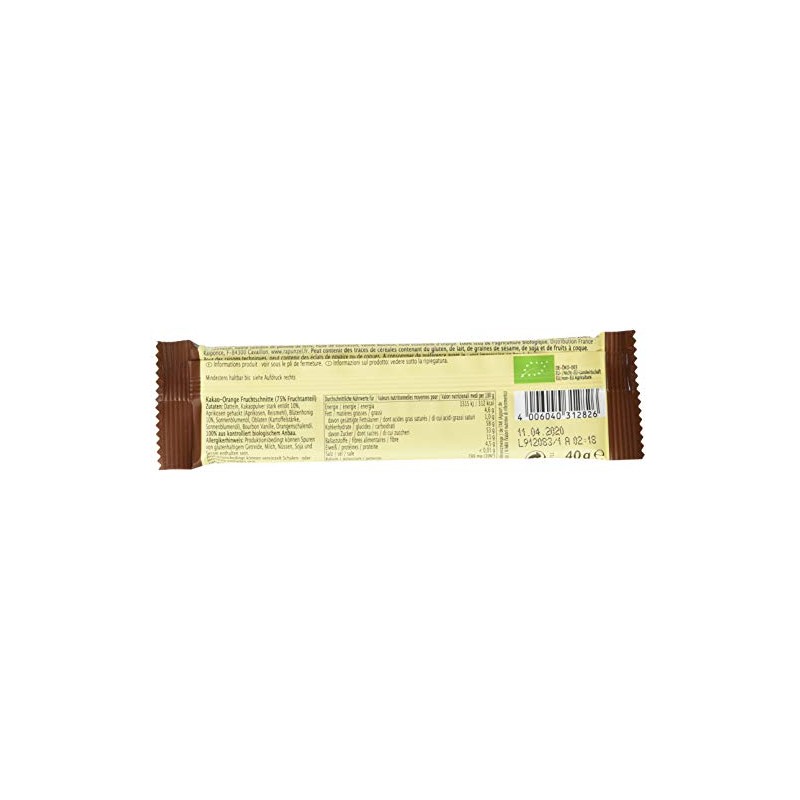 Rapunzel Fruit Cuts Cocoa Orange, Pack of 10 (10 x