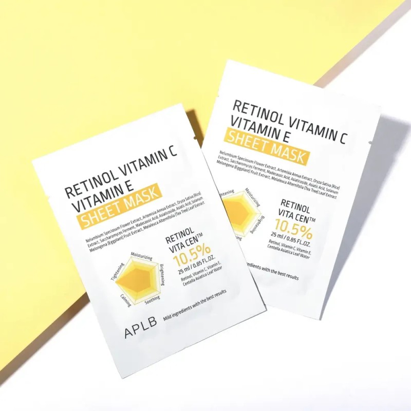 Mascarilla Coreana Retinol Vitamina C E 25ml
