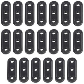 Happyupcity 20Pcs Black Plastic 3-Hole Guyline Tensioners Rope Tensioners Tent Guy line Cord Adjuster for Camping Hiking Picnic Outdoor