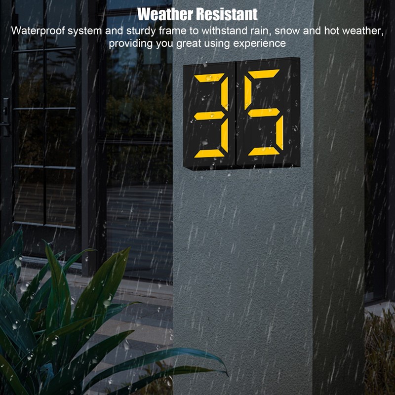 Solar LED House Number Light Garden Solar Powered Address Sign