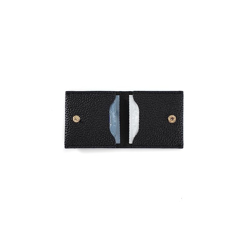 Funda de condón para hombre de piel sintética, negro, 7*7*0.5cm,