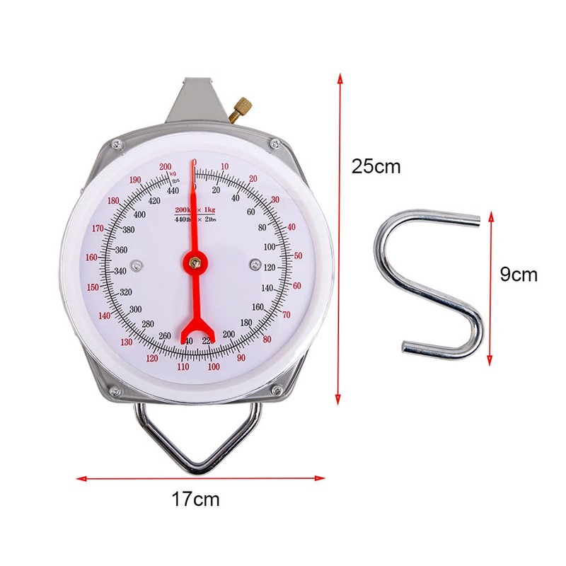 Spring Hanging Dial Scale,440lbs Industrial Hanging Scale,Spring Mechanical Hanging Scale