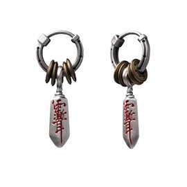 COPPERTIST.WU Masterblade Talisman Earrings Daoist Earrings for Men Women, S925 Silver & Brass