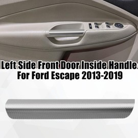 Jerbor Aluminum Alloy Titanium Color Interior Armrest Front Pull Door Handle Grab Trim Fit for Ford Escape 2013-2019 (Left)