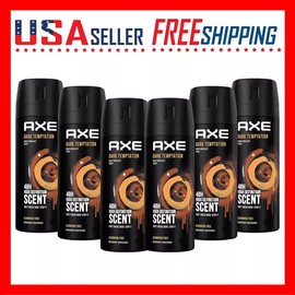 Axe Spray Dark Temptation Men Deodorant Body Spray Fresh 150ml (5 oz) x 6 Pack