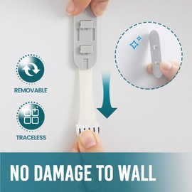 TAILI Wall Friendly Hooks, Widened Metal Damage-Free Hanging Hooks with Adhesive Strips, Heavy Duty Adhesive Hooks for Home Storages and Hanging Decorations, 4 Hooks and 6 Strips Included