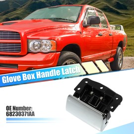 X AUTOHAUX Center Console Lid Latch for Dodge for Ram 1500 2500 3500 4500 5500 Armrest Lid Latch Cover Replace 68230371AA Center Console Latch Handle Silver Tone