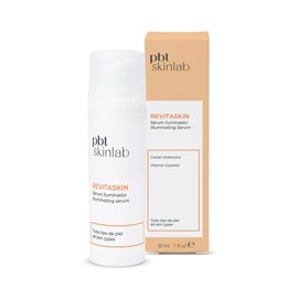 Revitaskin Serum 30ml – Sérum Facial Renovador e Iluminador para Piel Apagada o Fatigada – Suero Gel Oil-Free con Ácido Glicólico 4%, Vitamina C (Acerola 1%), Niacinamida 1% y Silicio Orgánico 2%