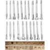 KIDENEI 36 PCS Leather Craft Set with Leather Pyrography Pen,