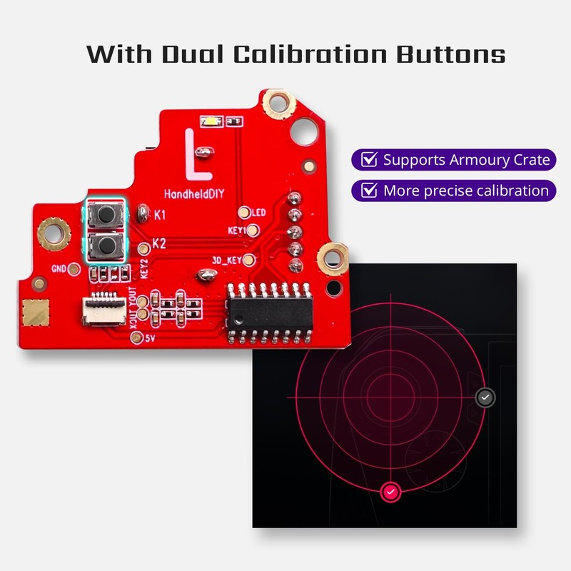 HandheldDIY TMR Hall Joystick for ROG Ally X, Tighter Rotational