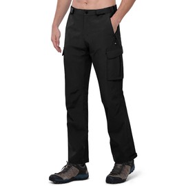 33,000ft Men's Rain Pants Waterproof Lightweight Breathable Golf Over Pants for Hiking Travel Cycling Outdoor Black