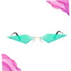 PACKOVE Fashionable Rimless Sunglasses for Men Women Stylish Eyewear for