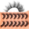 False Eyelashes Wispy Cat Eye Lashes Pack 18mm Fluffy Strip