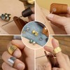 10pcs Hand-Working Sewing Thimble, Adjustable Metal Finger Shield Ring, Leather