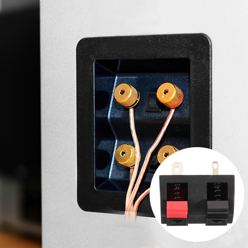 4pcs Speaker Connectors Speaker Wire Connectors for Home Stereo Terminal