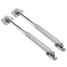 Vivikivi Pack of 2 Hydraulic Gas Lift 100N/10kg Soft Close Shock Absorber for Kitchen Cabinet, Cabinet Door, Furniture Door, Toy Box, Wardrobe, Silver