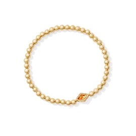Kendra Scott Abbie Beaded Stretch Bracelet in 14k Gold-Plated Brass, Marbled Amber Illsuion, Fashion Jewelry for Women