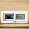 Vinyl Basement Slider Window,32" x 16" Basement Window,Removable Sliding Windows
