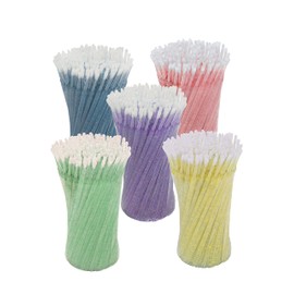 XUFAN 500Pcs Disposable Crystal Eyelash Swabs,Disposable Makeup Applicators,Micro Brush Applicators Lash micro swabs,Microswabs,micro brushes