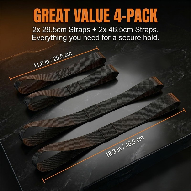 GWEOR Pack of 4 Straps with Buckle, Adjustable Tie Down