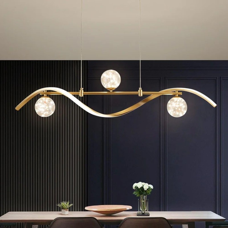 BULUXE LED Linear Island Lights for Kitchen, Modern Dimmable Dining