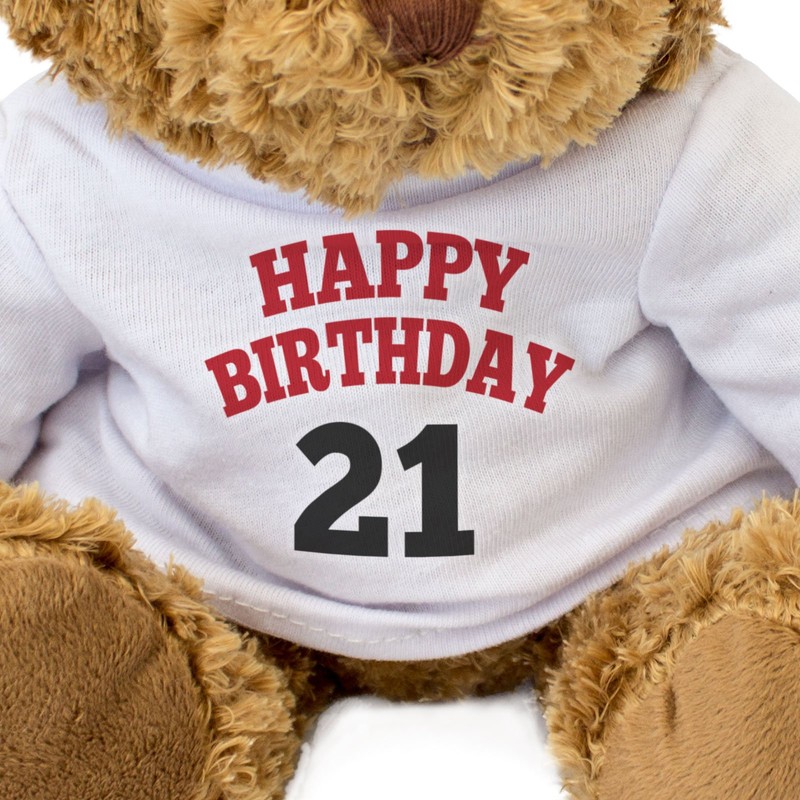 NEW - HAPPY BIRTHDAY 21 - Teddy Bear - Cute