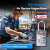 Forge 4-Digit Combination Lock, TSA Approved Locks for Luggage, Travel,