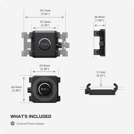TUSITA Lock Phone Holder - Universal Adapter Clamp - Fits Quad Lock Mount