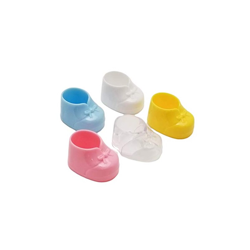 12 Small Baby Booties Plastic Shoes Candy Holders Favors 1.875"
