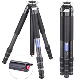 Carbon Fiber Camera Tripod ARTCISE NS75C Professional Compact Tripod,Special-Shaped Center Column,10 Layers Carbon Fiber, 28mm Leg Tube,Max Load 44lbs/20kg