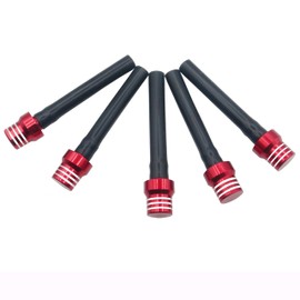 5Pcs Gas Fuel Cap Air Vent Hose Universal CNC Tank Valve Vent Tube With Chekc Ball Aluminum Breather for 50cc 110cc 70cc 125cc ATV Motorcycle Dirt Pit Quad Bike Motocross (5pcs Red)
