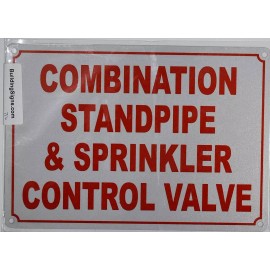 BUILDINGSIGNS.COM Combination Standpipe & Sprinkler Control Valve Sign 7x10-.REF24-1027