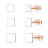 Cangall Silver Stud Earrings for Women, 3 Pairs 925 Sterling