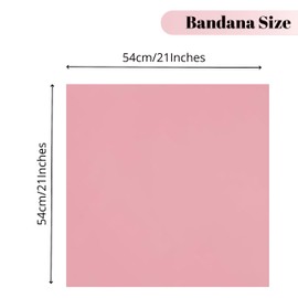 Lizzy Plain Multifunctional Bandana's Headwear Neckwear Neckerchief Cycling Cowboy Scarf Head Neck Gaiter - Mens Womens Multipack Assorted Men Hair Pirate Bandana (Light Pink)