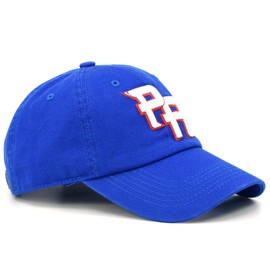 Puerto Rico PR Flag Hat Dad Embroidered Cap Baseball Curved Unstructured Bill (Royal IMP)