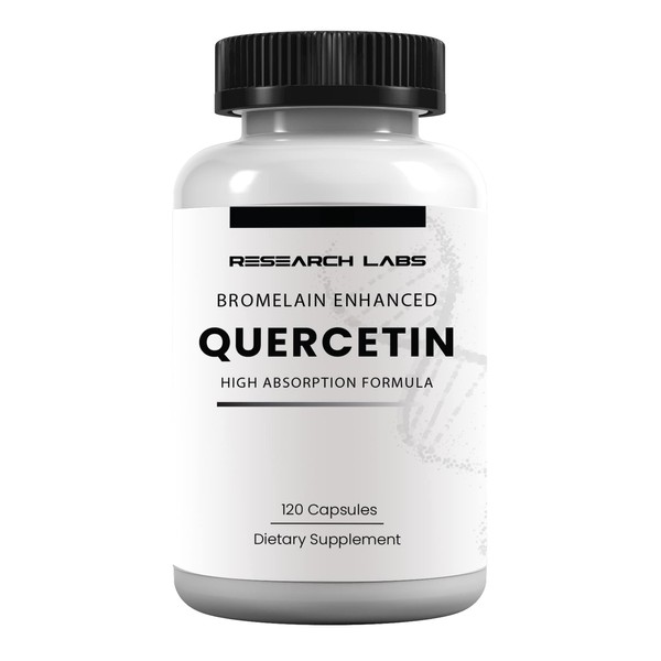 Research Labs Quercsalis™ Quercetin w/Bromelain,120 Veg Capsules. High Absorption Formula.