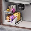 AIDERLY Under Sink Organizers Storage 2 Tier Slide Out Kitchen