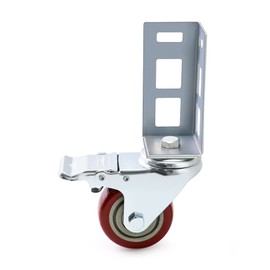 QWORK 3" Boltless Rack Caster Wheels, 8 Pack Storage Shelf Accessories, Heavy Load 1000 lb Capacity for Garage, Warehouse & Workshop Shelving, 8-11/16" Total Height, 2-1/16" Side Length