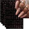 IDDFEVE Gold Geometry Nail Art Stickers - Minimalism Line Self-Adhesive