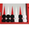 19-inch Premium Backgammon Set - Large Size - Red Board