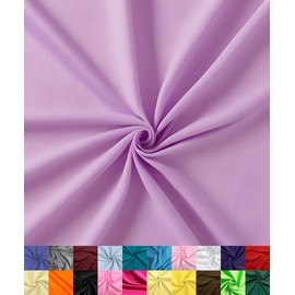 Barcelonetta | Poly Cotton Fabric for Sewing | Broadcloth Fabric | by The Yard | 60" Wide Roll | Lightweight, Breathable | Lining, Home Textile, Skirts, Tote Bags (Lilac, 2 Yard)