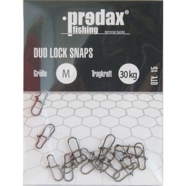 Predax Duo Lock Snap - 15 Snaps, Size/Load Capacity: Size M / 30 kg