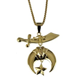 The Quiet Witness 4031841 Shriner Necklace Scimitar Moon Star Shrine Pendant Hospital Noble Fez Imperial
