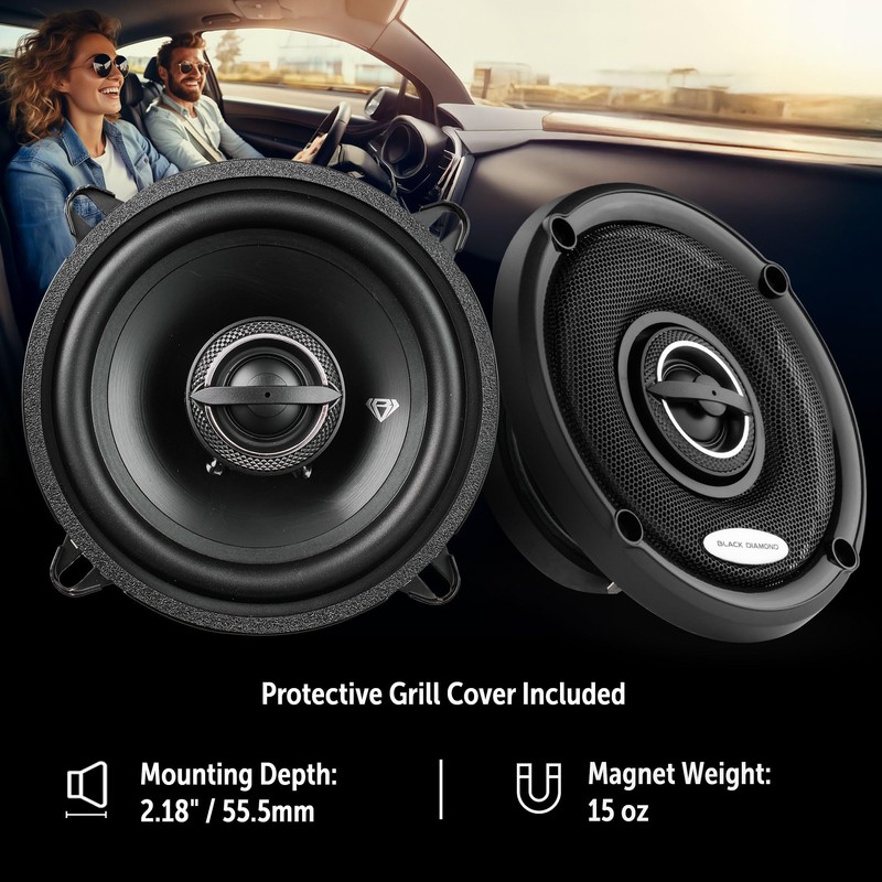 BLACK DIAMOND Dia-525.2 5.25" Coaxial Speaker 2 Way 80 Watts