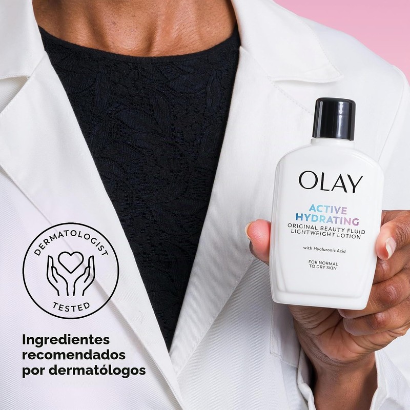 Olay Active Hydrating Beauty Fluid Lotion, Original, 6.0 Fl Oz